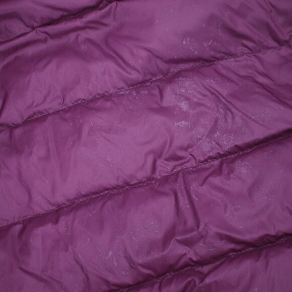 Eddie bauer coat Women's XL 650 Down Fill Packable Quilted Puffer Purple Hooded - Picture 12 of 15